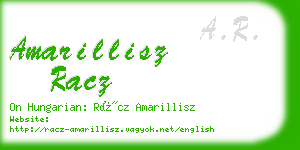 amarillisz racz business card